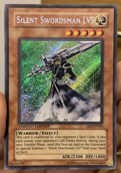 Yugioh Vintage 2005 Silent Swordsman LV5 EEN-ENSE4 Secret Rare NM/VLP w/Tracking - Image 2
