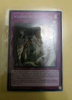 Solemn Accusation BLZD-EN079 Secret Rare 1st Edition NM Yugioh - Image 1
