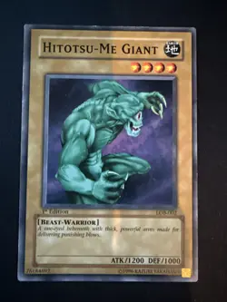 YuGiOh Hitotsu-Me Giant LOB-002 1st Edition Common Legend of Blue Eyes Vintage - Image 1