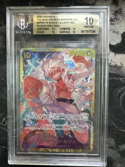 One Piece Monkey D. Luffy SEC English Alternative Art OP05-119 BGS 10 - Image 1