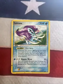 2005 SUICUNE 030 Pokemon Card TCG HOLO Black Star Rare Promo - Image 1