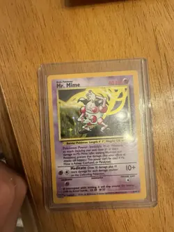Pokemon TCG Jungle Mr. Mime Holo Card 6/64 1999 Base Set - Image 1