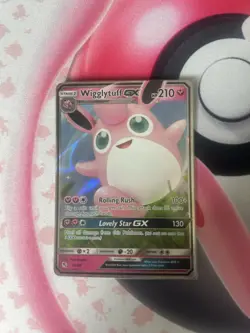 Pokemon TCG Wigglytuff GX Hidden Fates Holo Ultra Rare Card 42/68 - Image 1