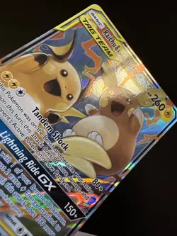 Raichu & Alolan Raichu GX 54/236 Pokemon Unified Minds Sun Moon Rare Pokemon - Image 3