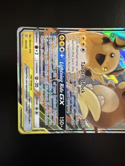 Raichu & Alolan Raichu GX 54/236 Pokemon Unified Minds Sun Moon Rare Pokemon - Image 5