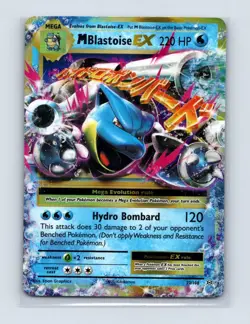 M Blastoise EX 22/108 Holo EX Rare Evolutions Pokemon Holo Near Mint - Image 1
