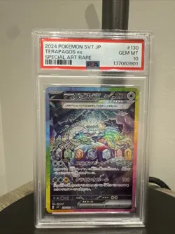 2024 Pokemon Japanese Terapagos Ex SAR #130 PSA 10 - Image 1
