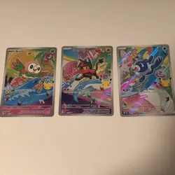 Pokemon First Partners Series 1 Alola Starters Illustration Rares - Image 1