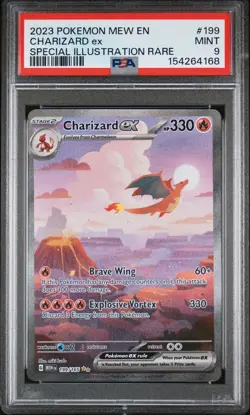 POKEMON CHARIZARD ex 2023 MEW EN-151 SPECIAL ILLUSTRATION RARE #199 PSA 9 - Image 1
