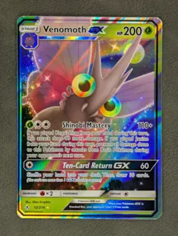 Venomoth GX 12/214 Pokemon TCG Ultra Rare SM - Unbroken Bonds Near Mint - Image 1