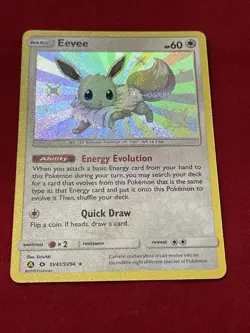 Pokemon Hidden Fates Eevee SV41/SV94 Shiny Rare NM/Mint Holo Pack Fresh - Image 1
