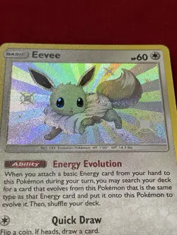 Pokemon Hidden Fates Eevee SV41/SV94 Shiny Rare NM/Mint Holo Pack Fresh - Image 2