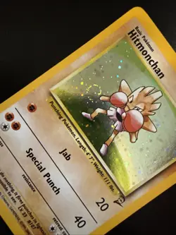 Hitmonchan Base Set 2 Holo SWIRL Rare 8/130 Pokemon - Image 5