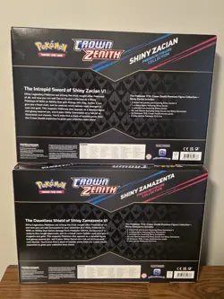 2x - Crown Zenith Shiny Zamazenta & Zacian Premium Figure Collection Box Pokemon - Image 2