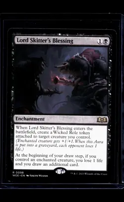 2023 MTG Magic the Gathering WOE Wilds of Eldraine #98 Lord Skitters Blessing LP - Image 1