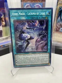 YuGiOh Verre Magic Lacrima Of Light BLMM-EN046 Secret Rare - Image 1