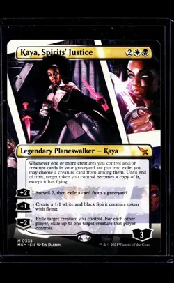 MTG Magic the Gathering MKM Markov Manor Borderless #335 Kaya Spirits Justice - Image 1