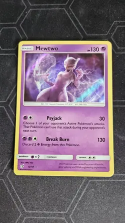 Mewtwo 12/18 Holo Rare Detective Pikachu Pokemon Card NM - Image 1