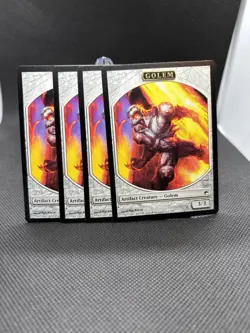 ***Golem Token X4***Scars of Mirrodin Magic MTG - Image 1