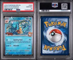 Misty's Gyarados STAFF Promo PSA 10 049/182 Destined Rivals Pokemon Card - Image 3