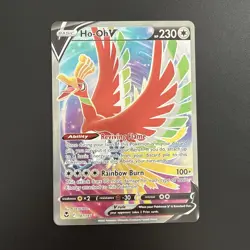 Pokemon Card Ho-Oh V 187/195 Ultra Rare Full Art Silver Tempest - Image 1