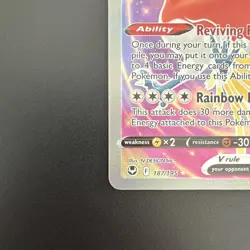 Pokemon Card Ho-Oh V 187/195 Ultra Rare Full Art Silver Tempest - Image 4