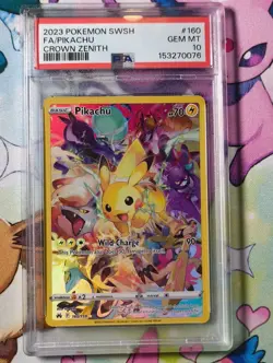 PSA 10 PIKACHU 160/159 | SWSH Crown Zenith GG Full Art Pokemon Card - Image 1