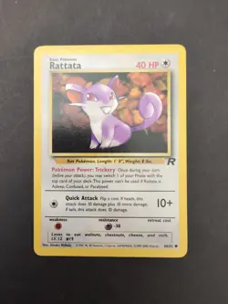 Pokemon Card Rattata 66/82 Team Rocket Set WOTC 2000 Vintage Common - Image 1