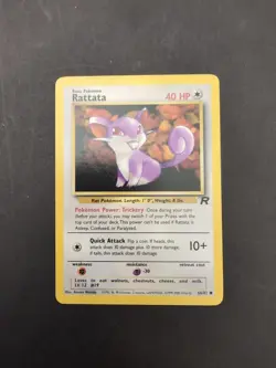 Pokemon Card Rattata 66/82 Team Rocket Set WOTC 2000 Vintage Common - Image 2