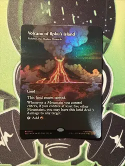 MTG Volcano Of Roku's Island 0061 Foil (Borderless) Avatar: Eternal Legal TLE NM - Image 1