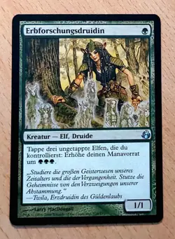 Mtg Magic: Erbforschungsdruidin / Heritage Druid, DEUTSCH, Top Elf - Image 1