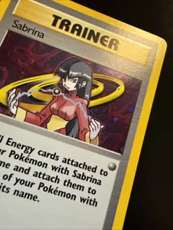 Sabrina 20/132 Gym Challenge Holo SWIRL Unlimited Pokemon - Image 3