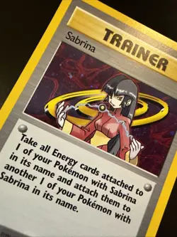 Sabrina 20/132 Gym Challenge Holo SWIRL Unlimited Pokemon - Image 4