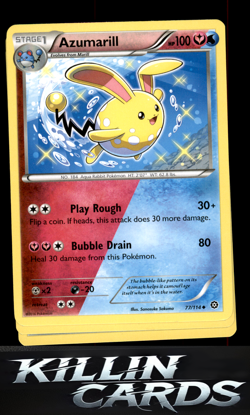 Azumarill 77/114 Pokemon Uncommon XY - Steam Siege Card NM - Image 1