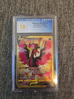 Pokemon TCG Galarian Moltres v CGC Pristine 10 Brilliant Stars 183/172 - Image 1