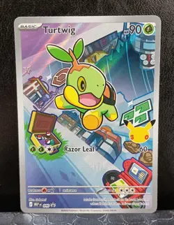 Pokemon First Partner Illustration Rare Turtwig Chimchar Piplup 30th Anniversary - Image 3