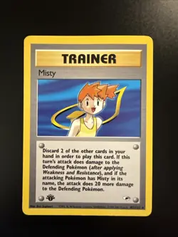 Misty 102/132 Gym Heroes 1st Edition Rare Trainer Regular Pokemon - Image 1