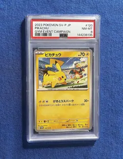 Pokemon Pikachu 2023 SV-P-JP Gym Event Campaign #120 PSA 8 NM-MT - Image 1
