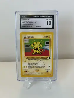 CGC 10 Electabuzz #46 Black Star Promos Pokemon League 2000 - Image 1