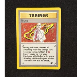 Pokemon Blaine Trainer Uncommon Gym Challenge 17/132 Eng 2000 Wizards - Image 1
