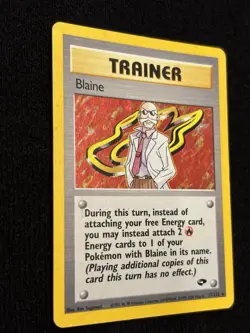 Pokemon Blaine Trainer Uncommon Gym Challenge 17/132 Eng 2000 Wizards - Image 2