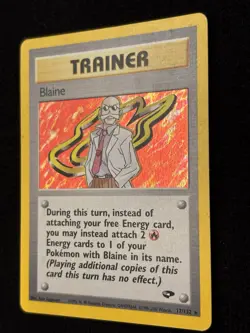 Pokemon Blaine Trainer Uncommon Gym Challenge 17/132 Eng 2000 Wizards - Image 3