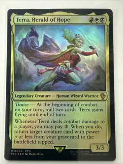MTG Terra, Herald of Hope 0004 (Foil) Commander: Final Fantasy NM FIC - Image 1
