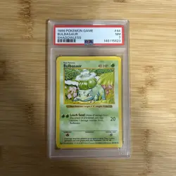1999 Pokemon Base Set Bulbasaur 44/102 Shadowless PSA 7 Near Mint - Image 1