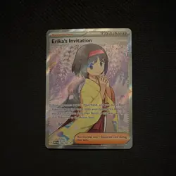 ~Full Art~ Pokemon Erika's Invitation 196/165 SV151 Ultra Rare Holo - Image 1