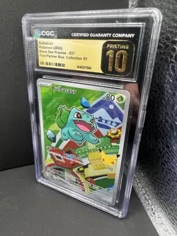 🔥🔥Bulbasaur Promo Pristine 10 Black Star 037 Holo 2026 First Partner Illus S1 - Image 2