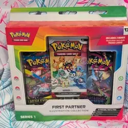 Pokemon Mega Evolution First Partner Illustration Collection Box Series 1 Sealed - Image 1