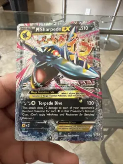 Pokemon TCG M Sharpedo EX XY200 Promo Card Black Star Promos NM - Image 1