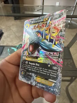 Pokemon TCG M Sharpedo EX XY200 Promo Card Black Star Promos NM - Image 3