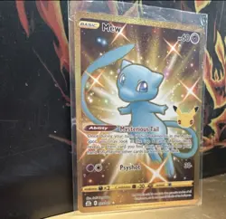 MEW 2021 POKEMON TCG CELEBRATIONS FULL ART GOLD CARD #025/025! - Image 1